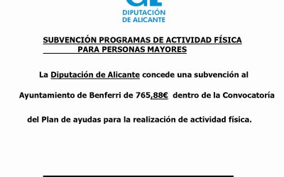 Subvención actividad física para personas mayores