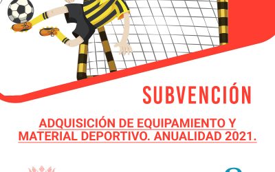 Subvención para adquisición de equipamiento y material deportivo